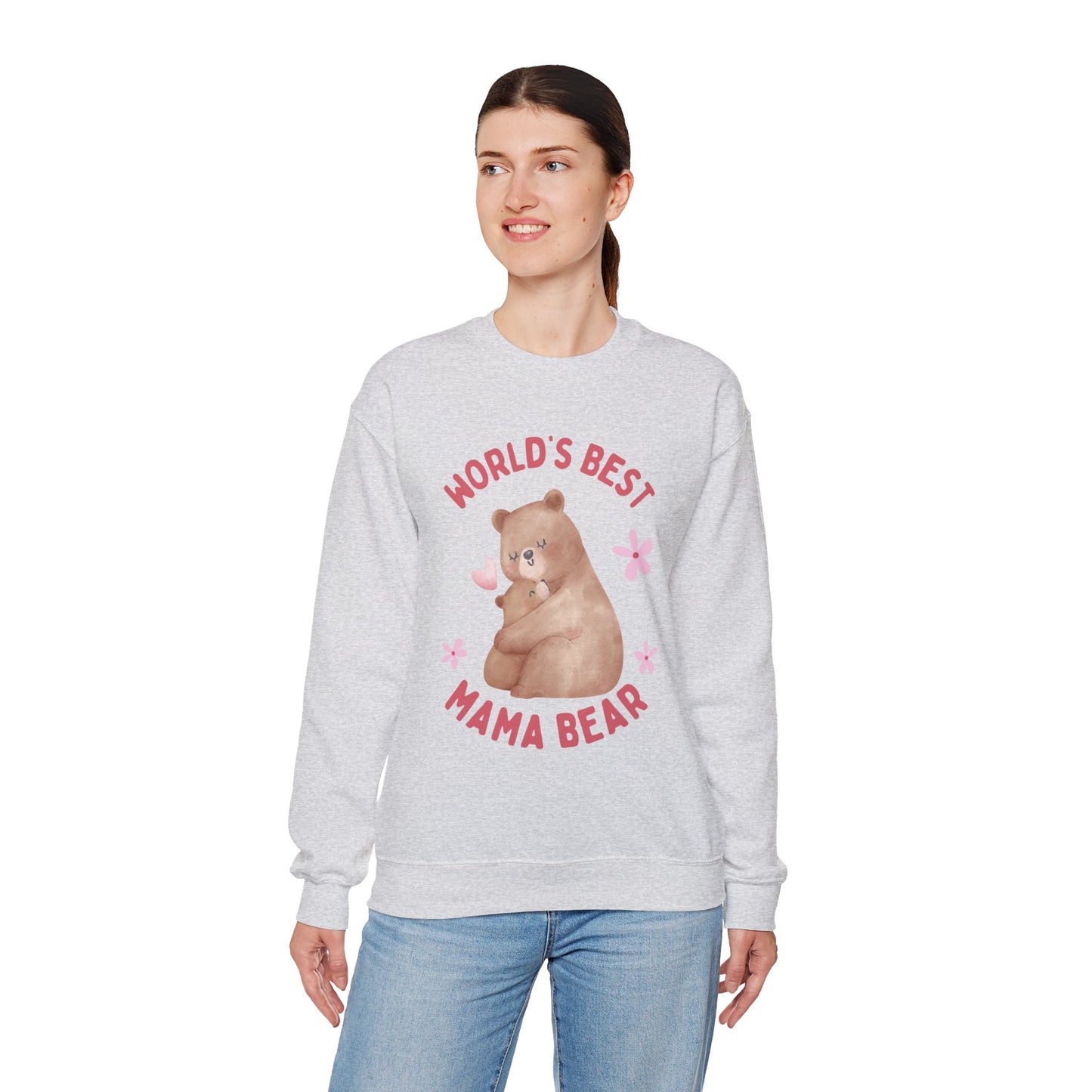 World's Best Mama Bear Heavy Blend™ Crewneck Sweatshirt