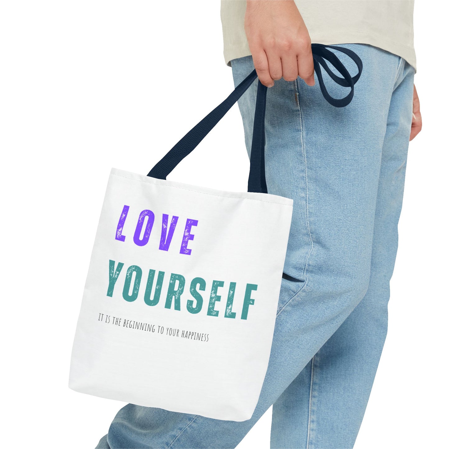 "Love Yourself ...it is the beginning to your happiness" Tote Bag