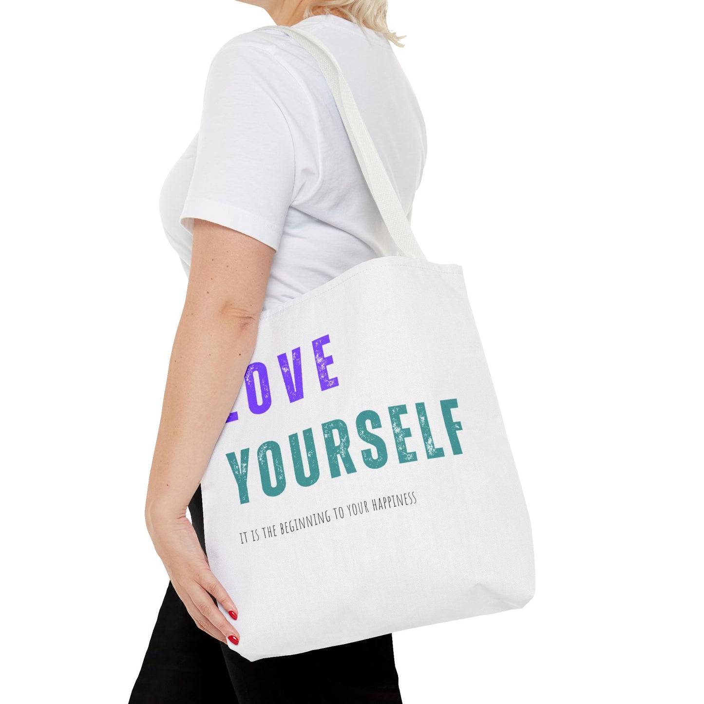"Love Yourself ...it is the beginning to your happiness" Tote Bag