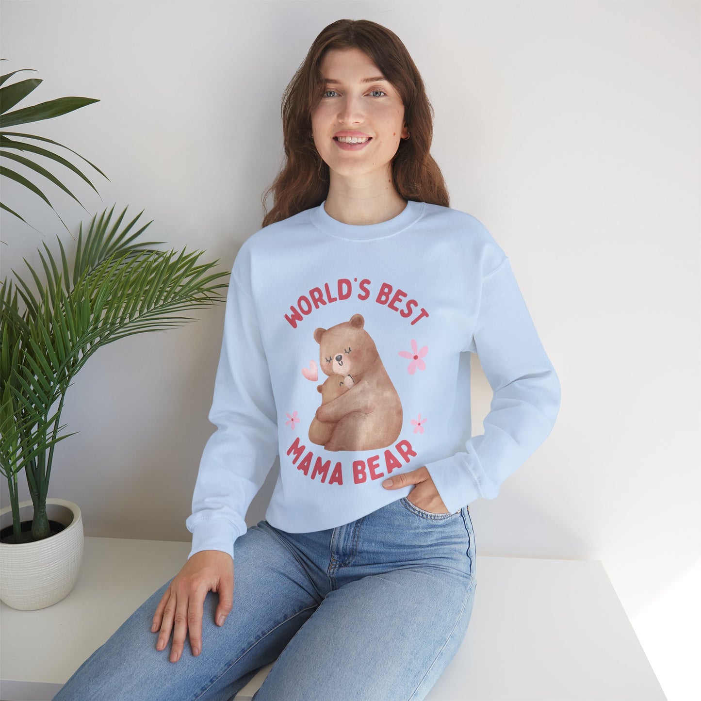 World's Best Mama Bear Heavy Blend™ Crewneck Sweatshirt