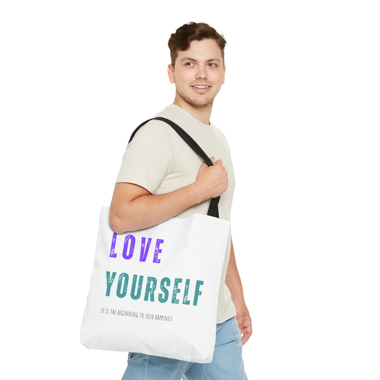 "Love Yourself ...it is the beginning to your happiness" Tote Bag