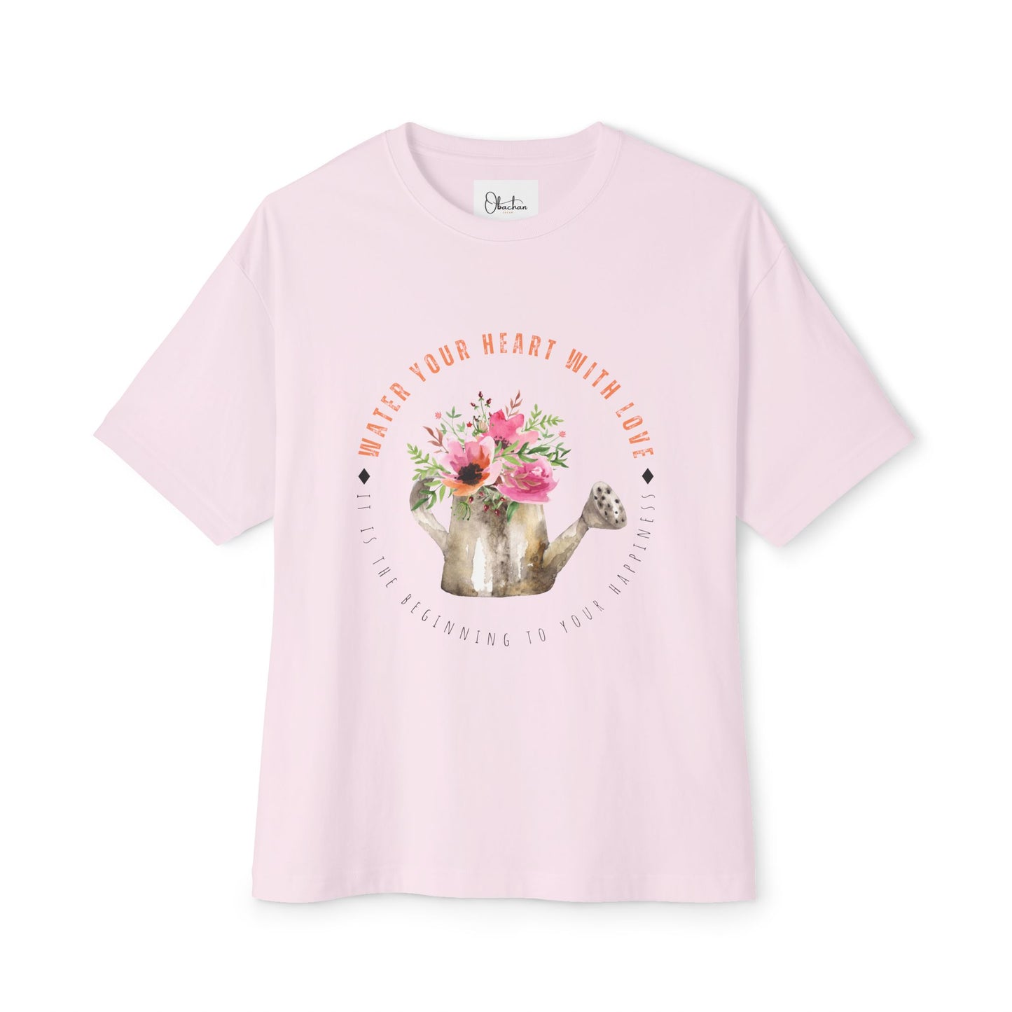 "Water Your Heart with Love" Oversized Boxy T-shirts