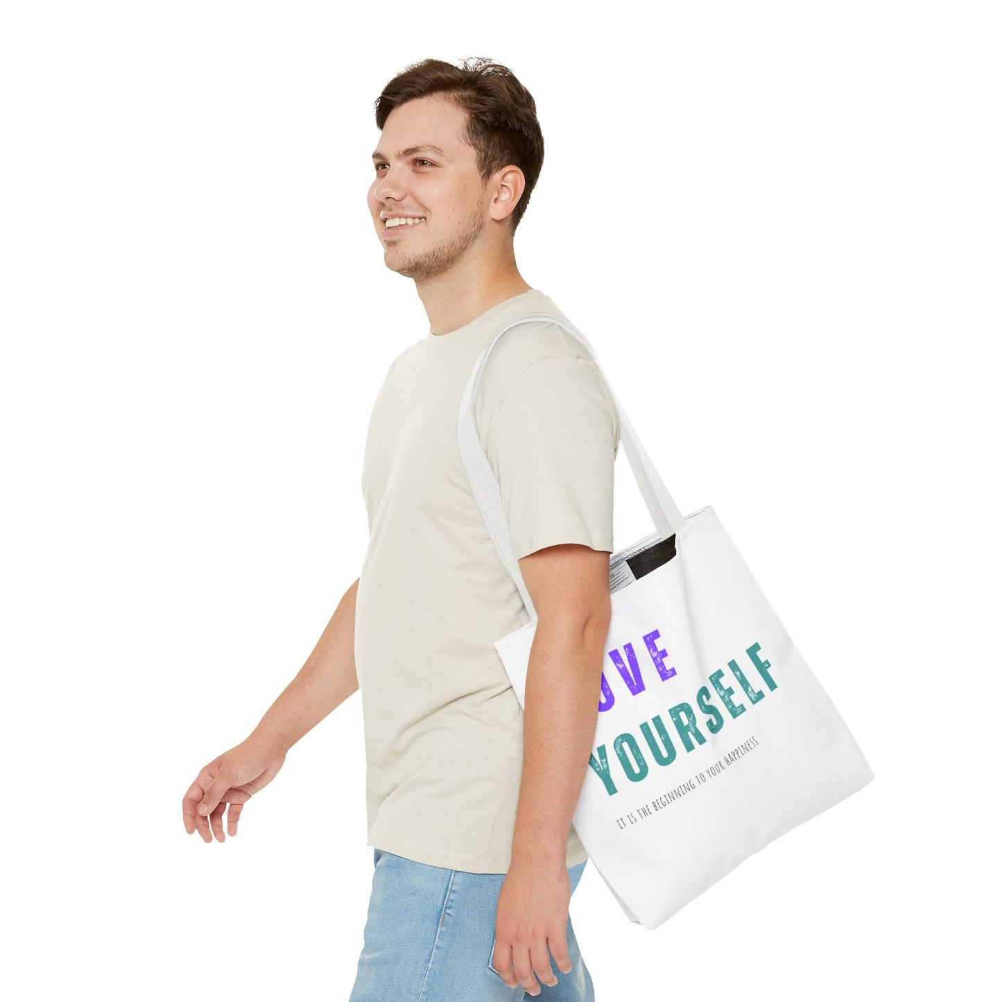 "Love Yourself ...it is the beginning to your happiness" Tote Bag