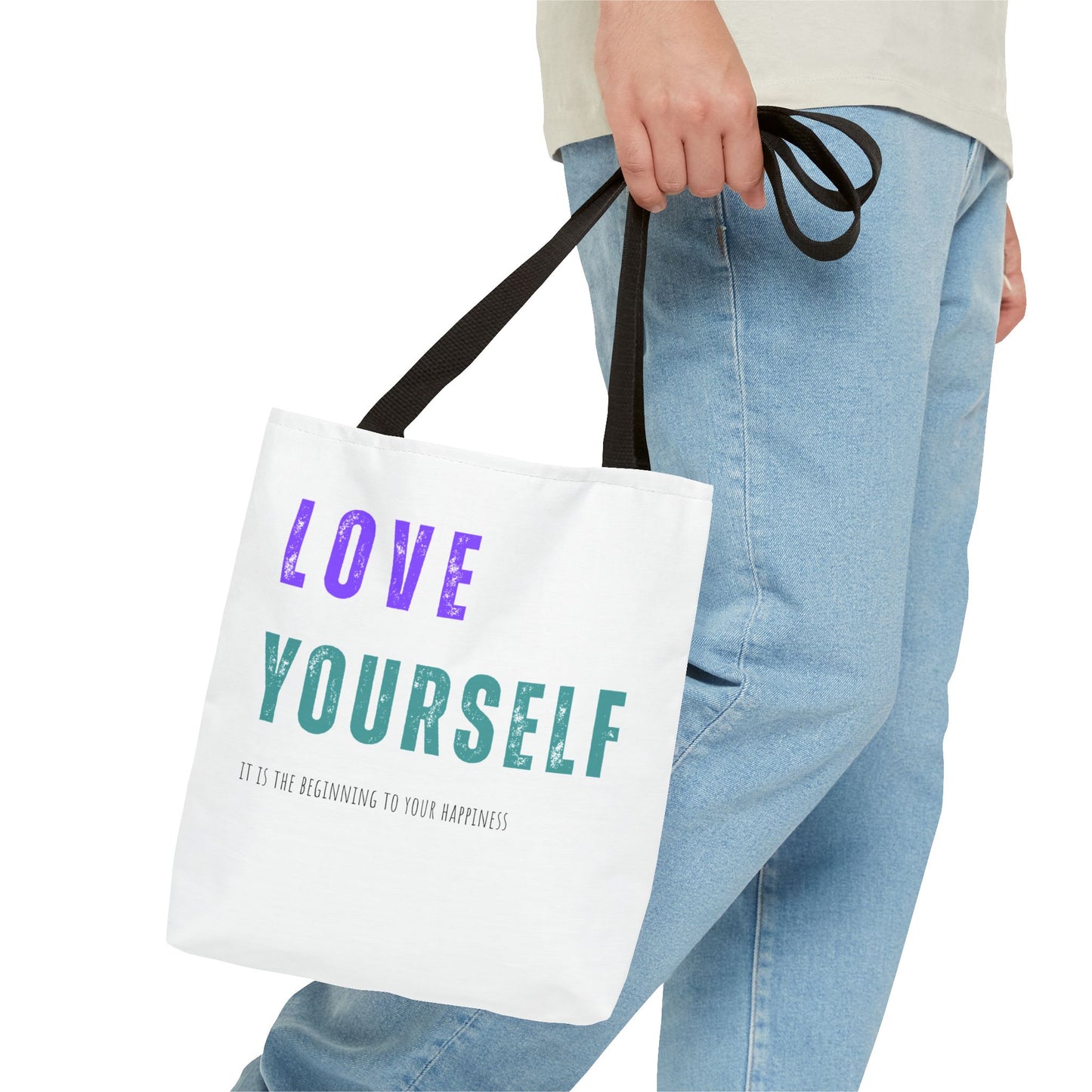"Love Yourself ...it is the beginning to your happiness" Tote Bag
