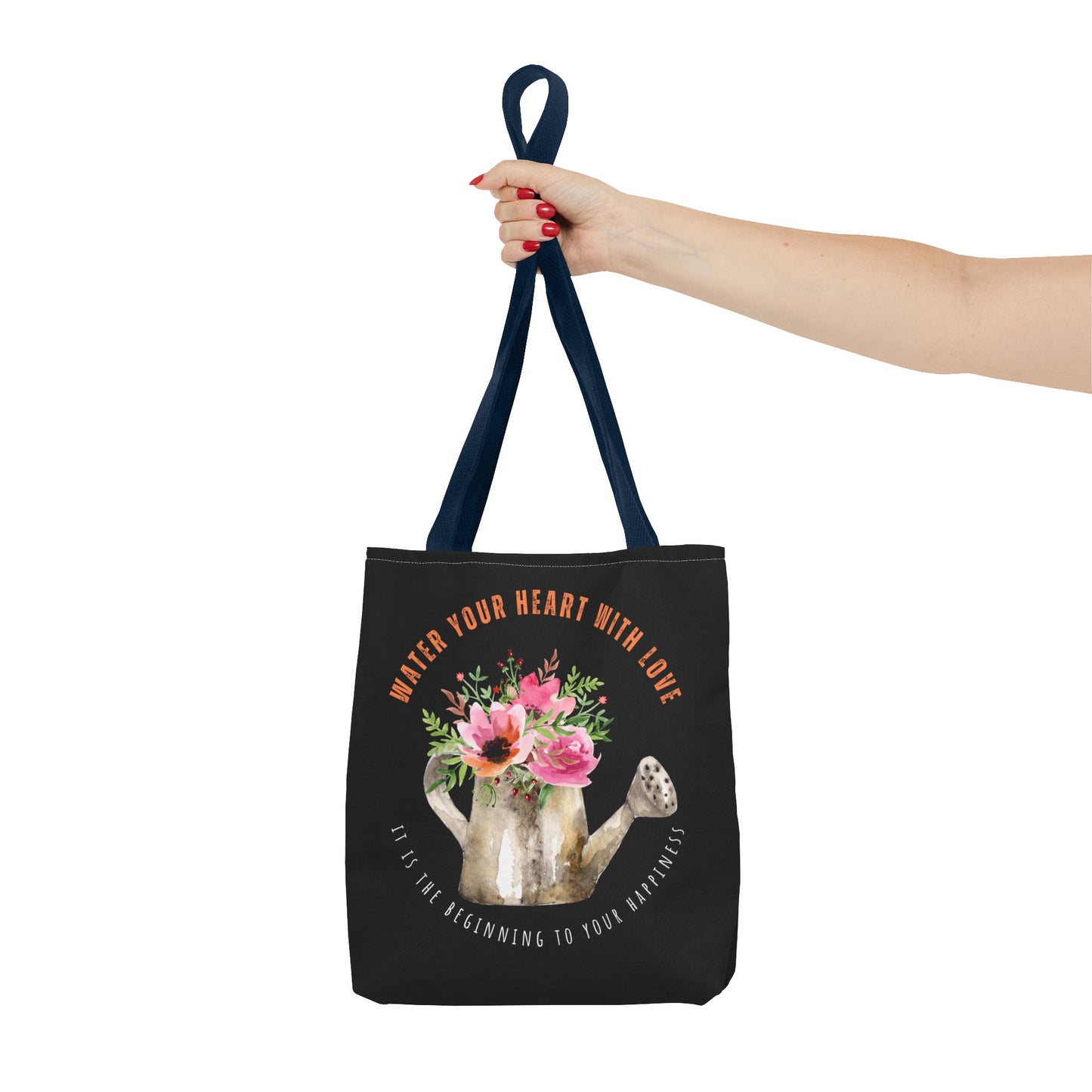 "Water Your Heart With Love. It is the beginning to your happiness" Tote Bag