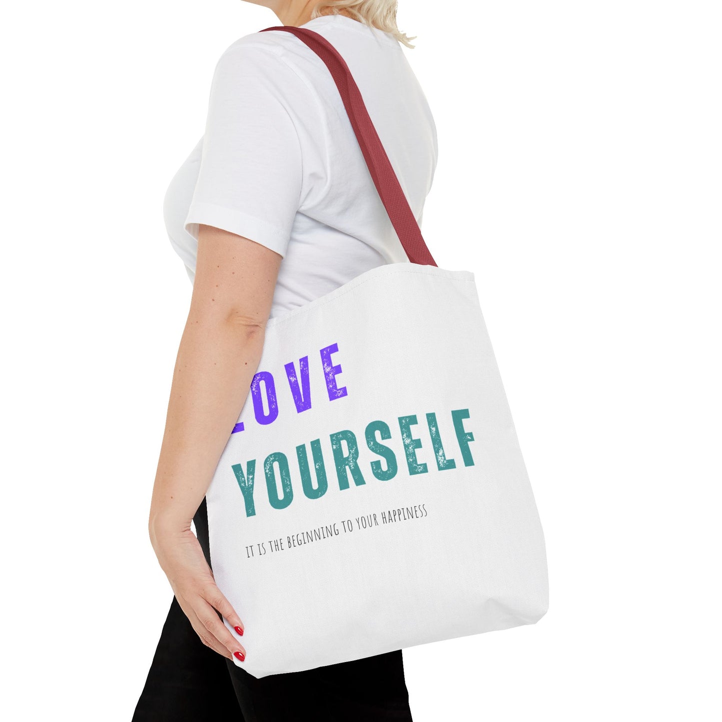 "Love Yourself ...it is the beginning to your happiness" Tote Bag