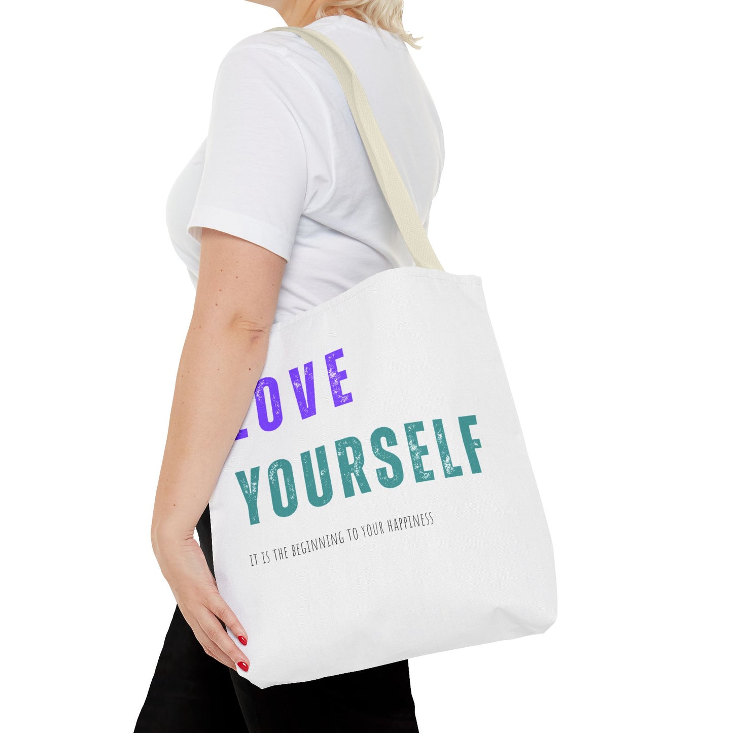 "Love Yourself ...it is the beginning to your happiness" Tote Bag
