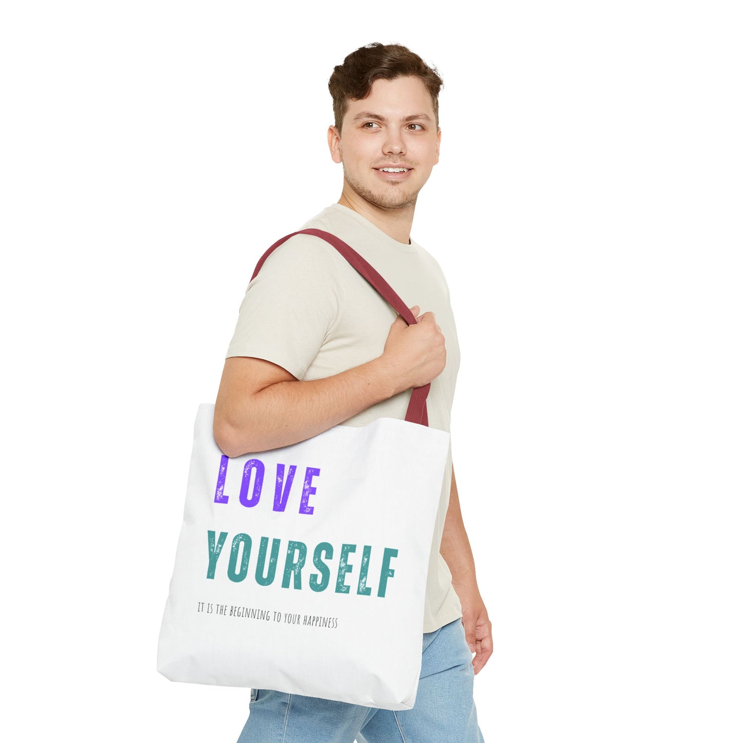 "Love Yourself ...it is the beginning to your happiness" Tote Bag