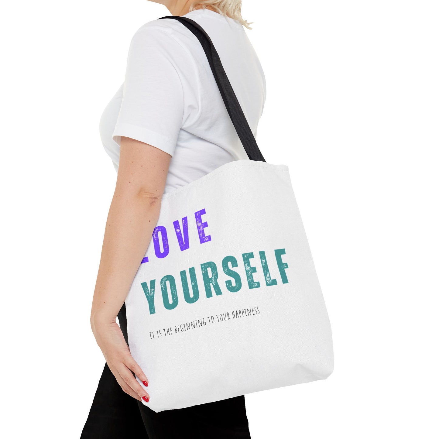 "Love Yourself ...it is the beginning to your happiness" Tote Bag