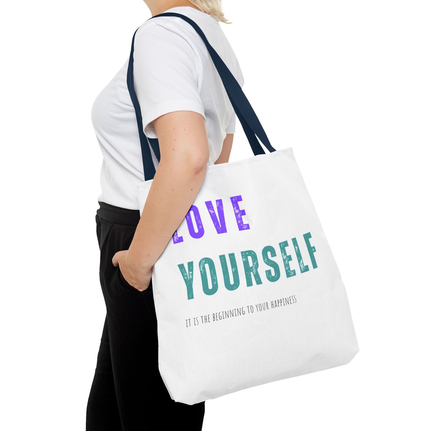 "Love Yourself ...it is the beginning to your happiness" Tote Bag