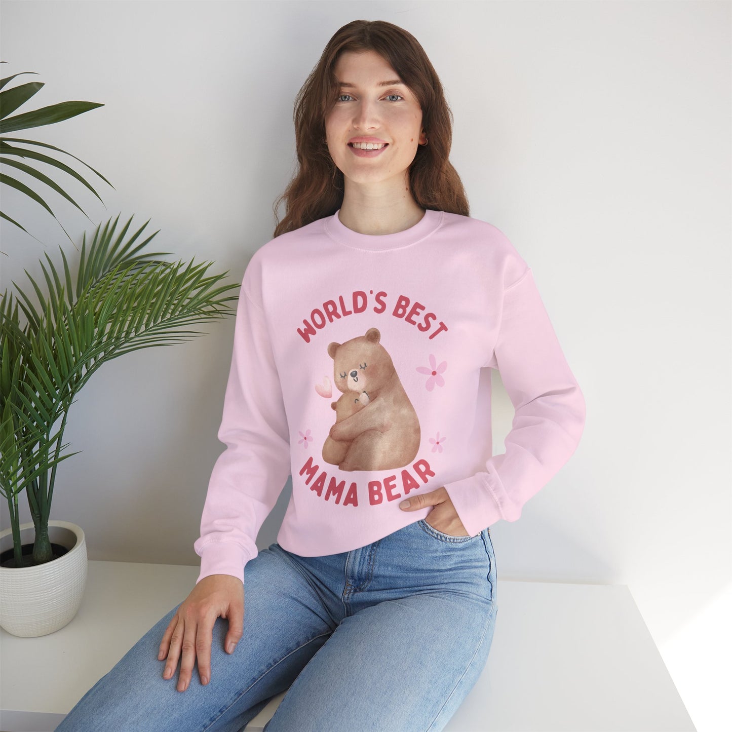 World's Best Mama Bear Heavy Blend™ Crewneck Sweatshirt