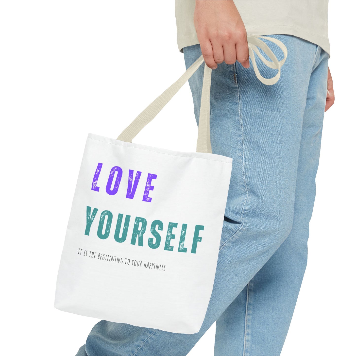 "Love Yourself ...it is the beginning to your happiness" Tote Bag