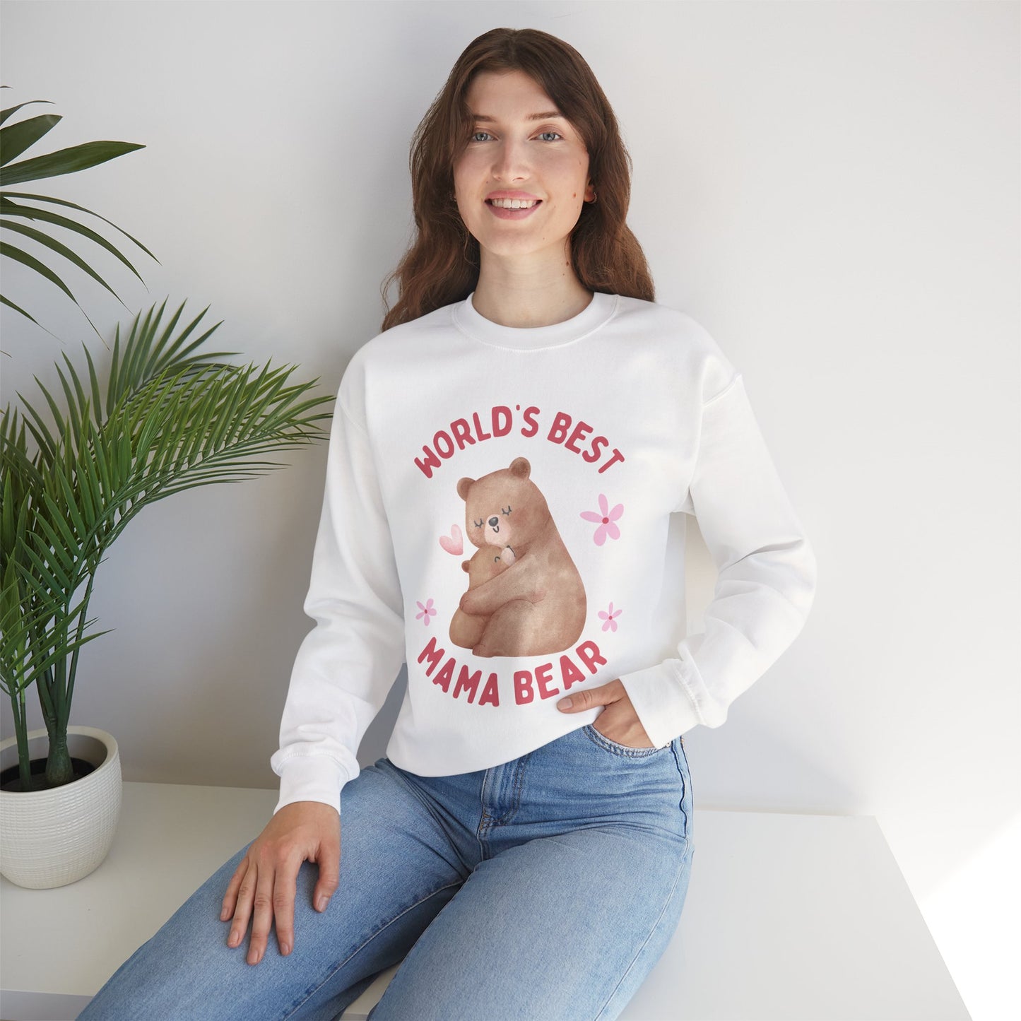 World's Best Mama Bear Heavy Blend™ Crewneck Sweatshirt