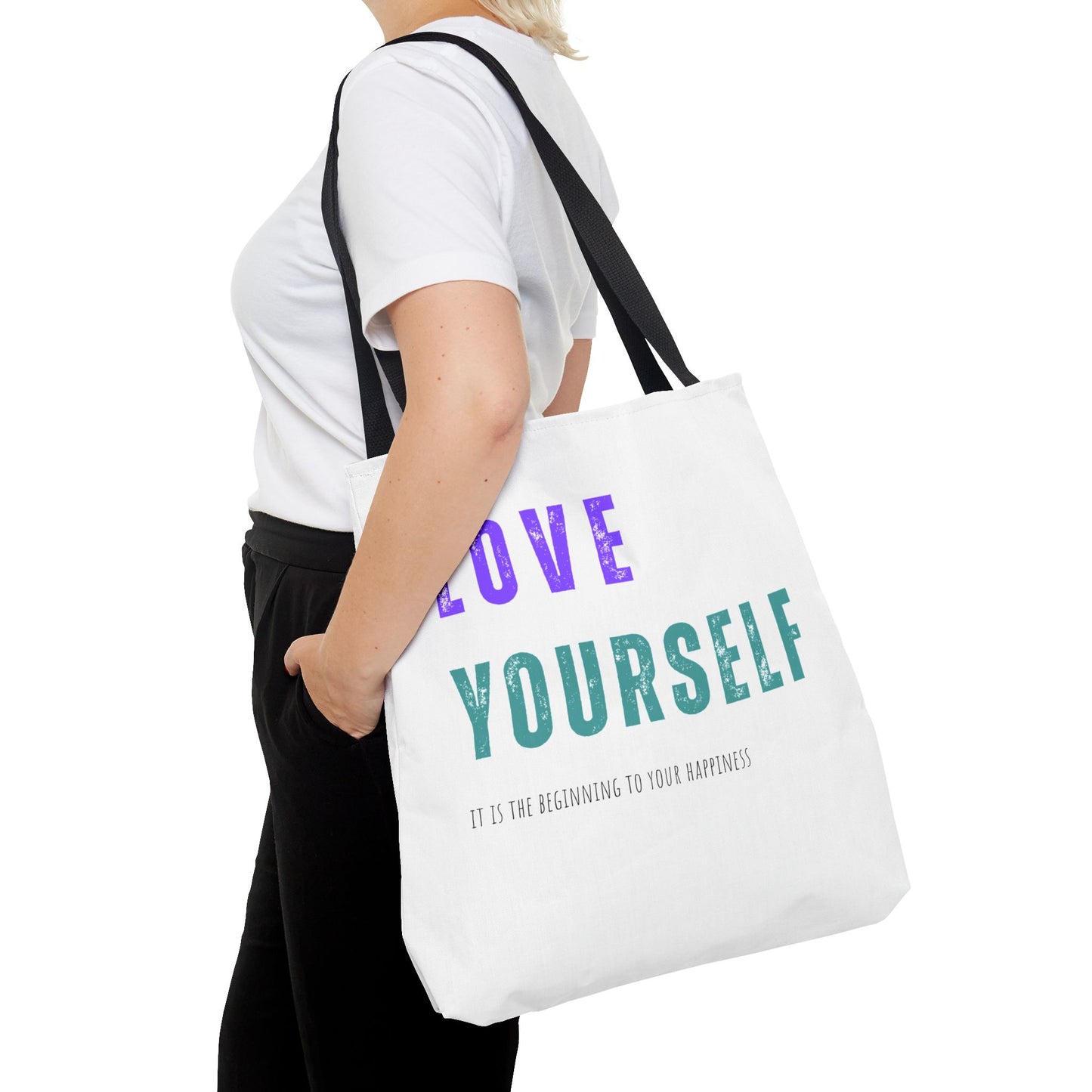 "Love Yourself ...it is the beginning to your happiness" Tote Bag