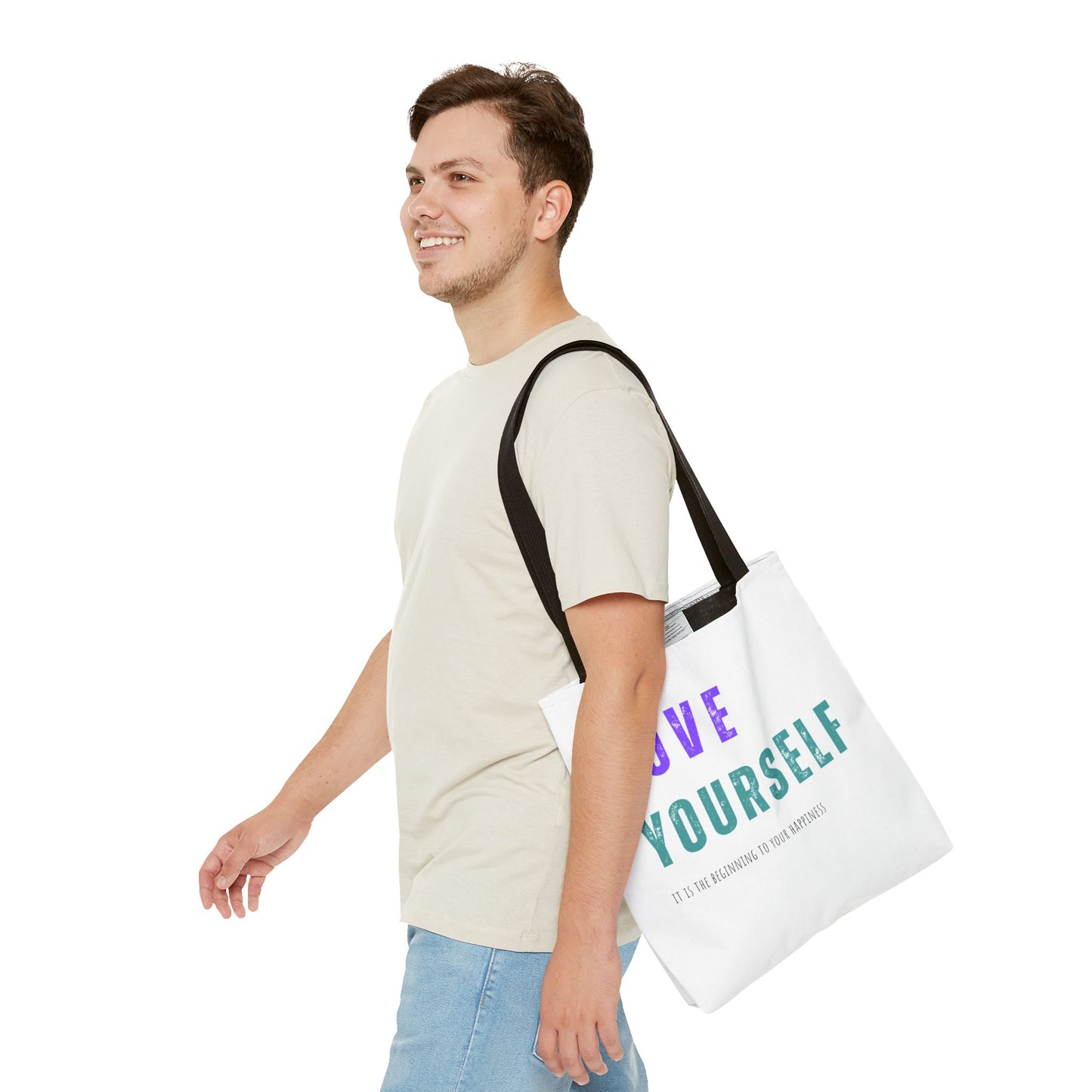 "Love Yourself ...it is the beginning to your happiness" Tote Bag