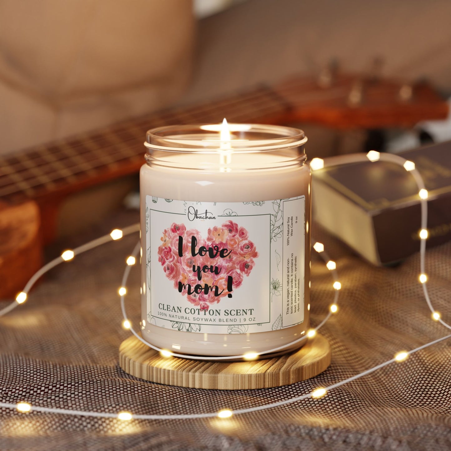 Clean Cotton Scented Soy Candle, 9oz