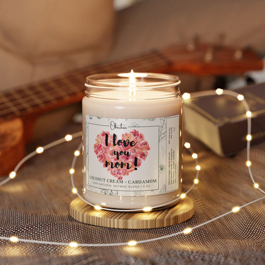 Coconut Cream + Cardamom Scented Soy Candle, 9oz