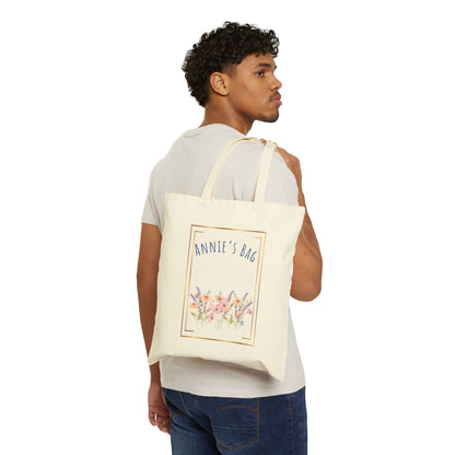 Personalised your tote bag with your name. Cotton Canvas Tote Bag, 15" x 16"