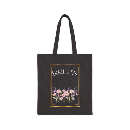 Personalised your tote bag with your name. Cotton Canvas Tote Bag, 15" x 16"