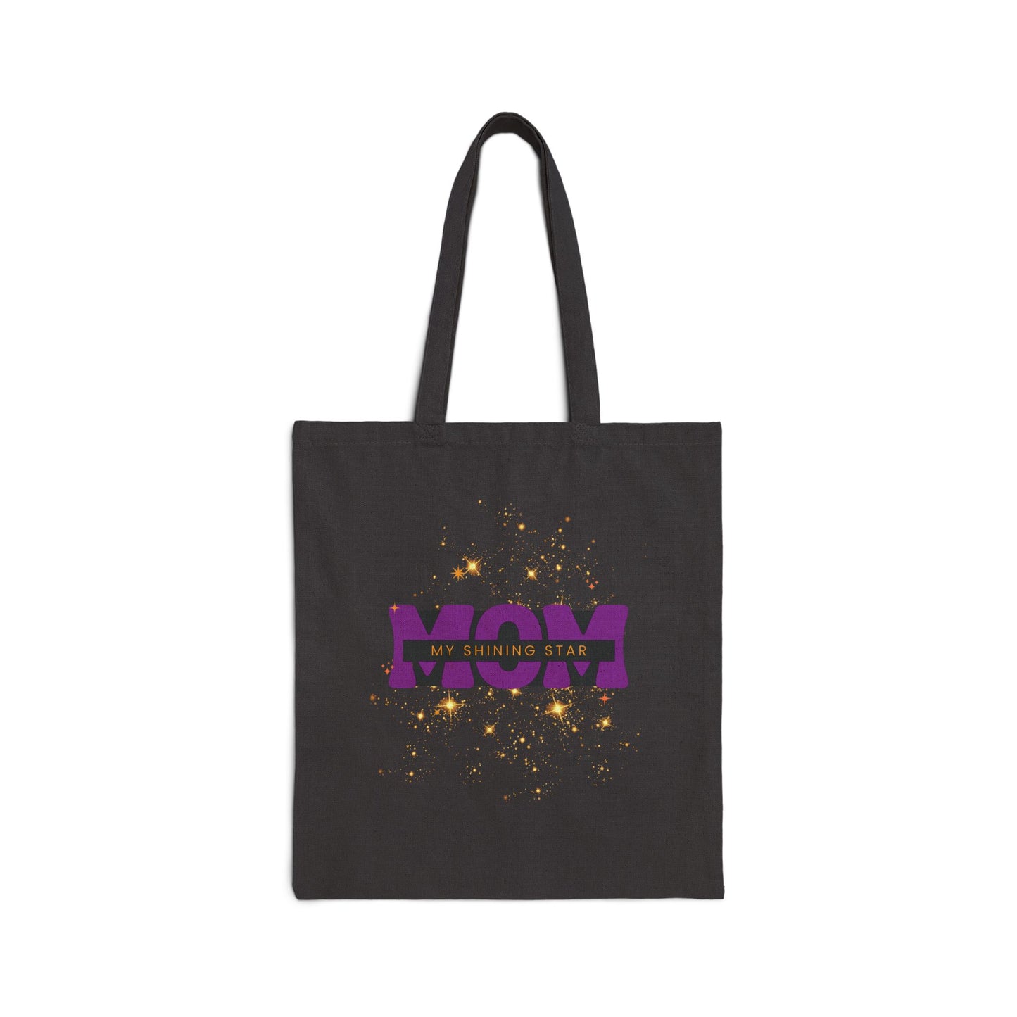 "Mom, My Shining Star" Cotton Canvas Tote Bag, 15" x 16"