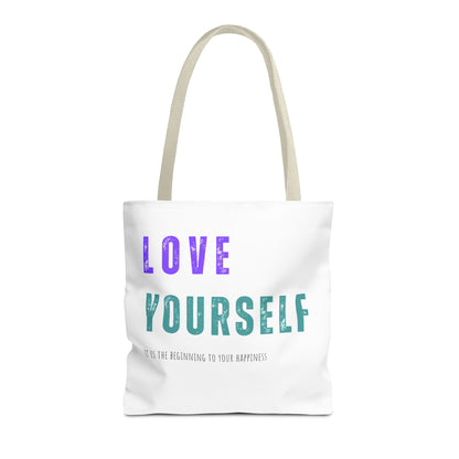 "Love Yourself ...it is the beginning to your happiness" Tote Bag