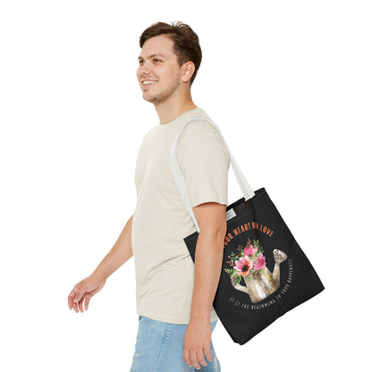 "Water Your Heart With Love. It is the beginning to your happiness" Tote Bag