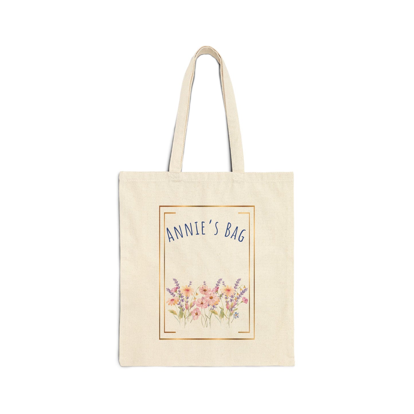 Personalised your tote bag with your name. Cotton Canvas Tote Bag, 15" x 16"