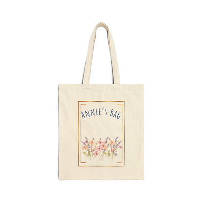 Personalised your tote bag with your name. Cotton Canvas Tote Bag, 15" x 16"