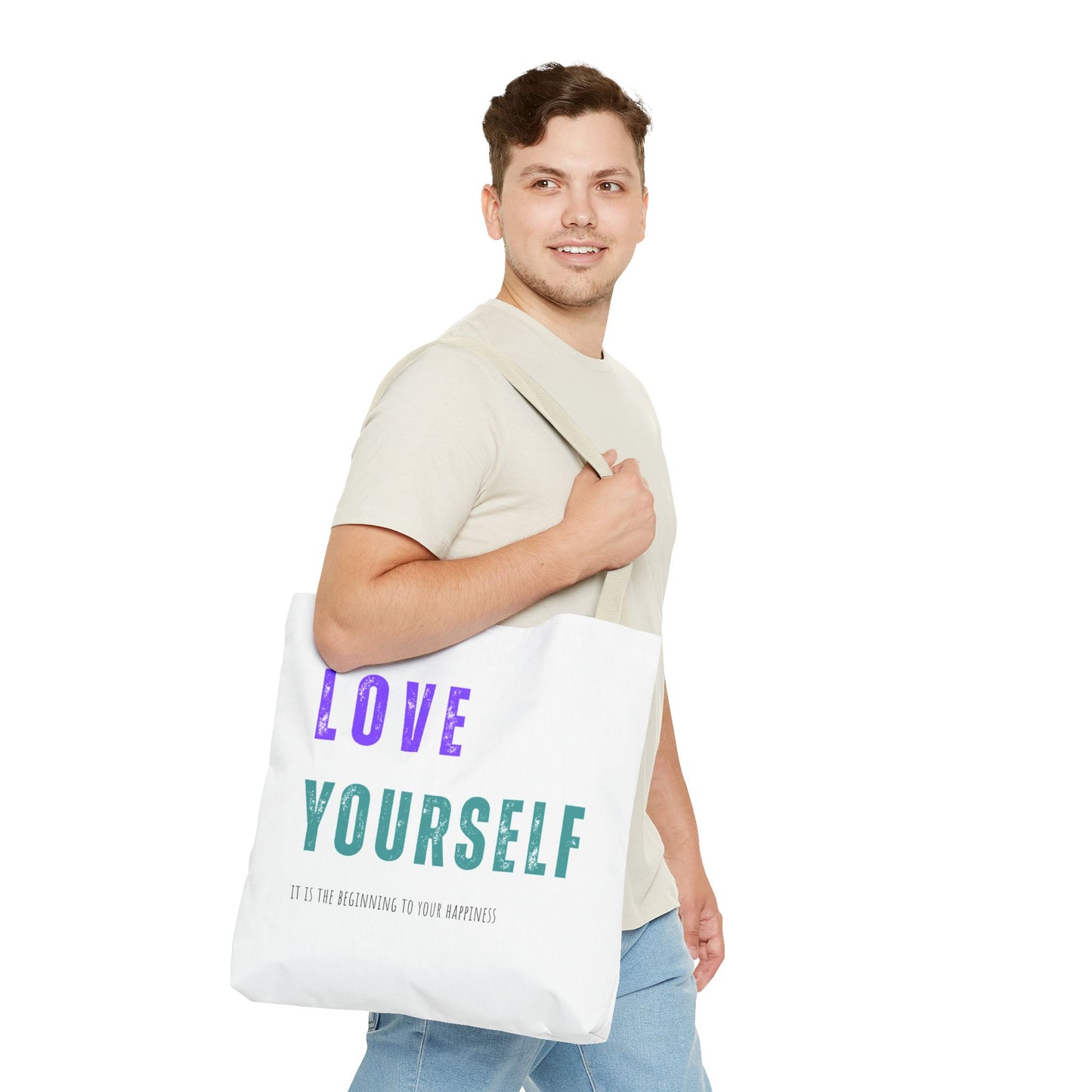 "Love Yourself ...it is the beginning to your happiness" Tote Bag