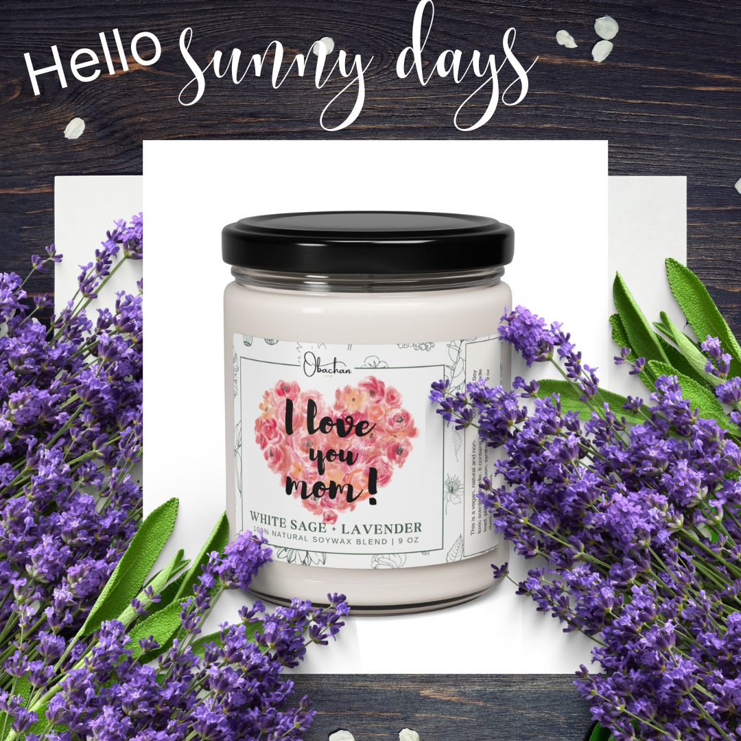 White Sage + Lavender Soy Candle, 9oz