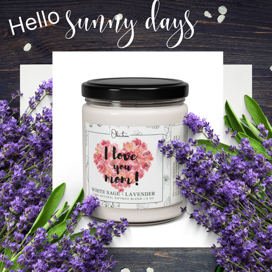 White Sage + Lavender Soy Candle, 9oz