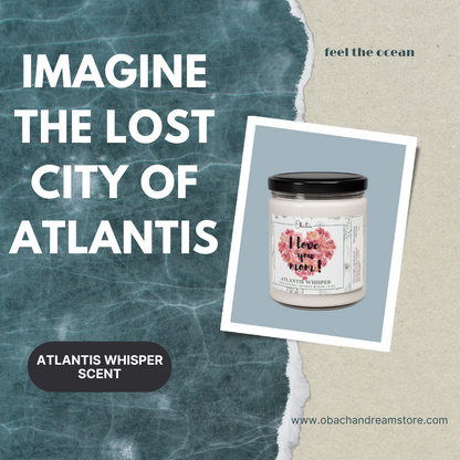Atlantis Whisper Scented Soy Candle, 9oz
